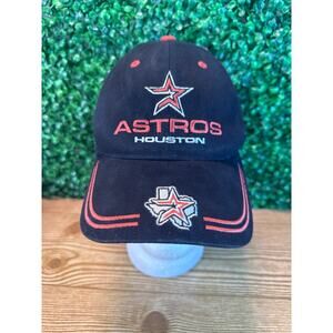 Houston Astros Hat Black and Orange Adjustable Hat Adult Cap MLB
